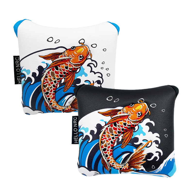 OEM/ODM Manufacturer Custom Logo Golf Putter Cover PU Durable with Embroidery Waterproof &amp; Magnetic Golf Club Head Cover