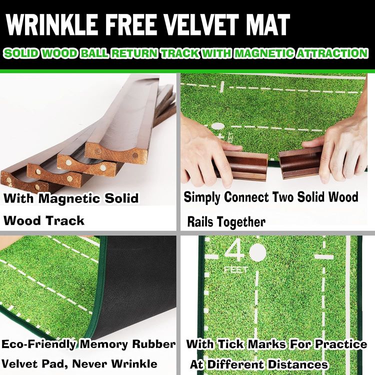 Automatic Ball Return Golf Putting Mat Mini Golf Swing Course Trainer Enhanced Training for Golf Training Aids