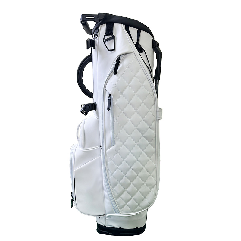FL OEM Custom Logo Embroidery Print White PU Matte Material Waterproof Golf Stand Bags for Men and Women