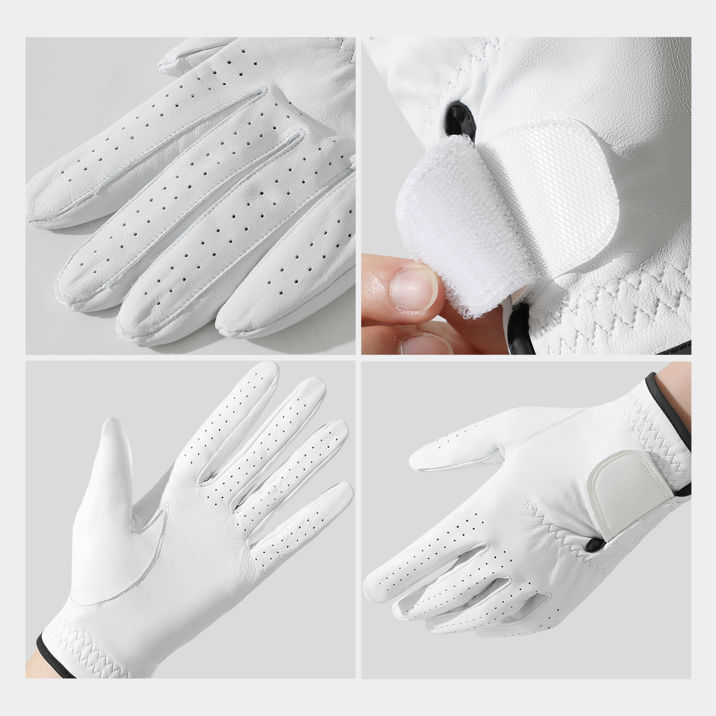 Premium Breathable Non-Slip Left Hand Men Soft Lambskin Leather Golf Gloves