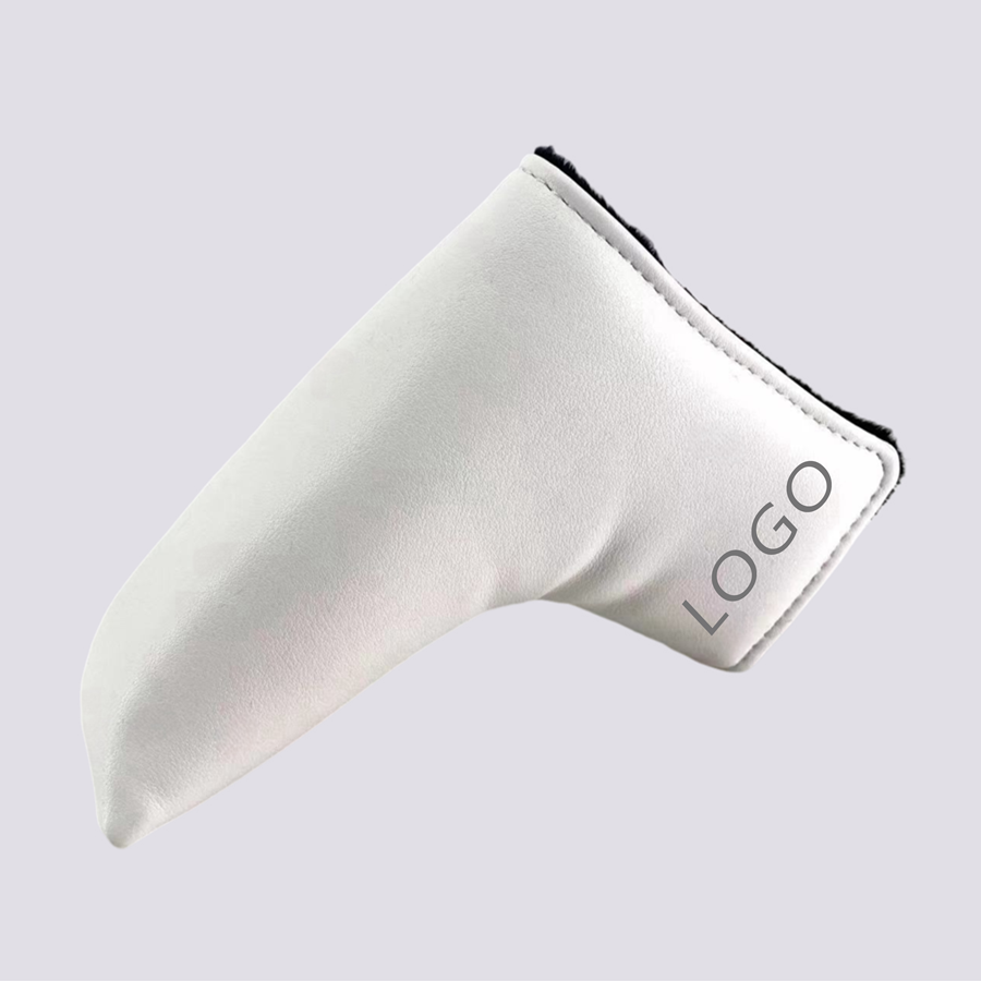 Factory OEM Golf Head Covers Putter Magnetic Embroidery PU Leather Golf Blade Putter Head Cover Custom Logo