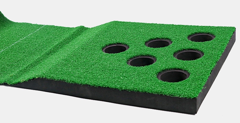 Portable Mini Golf Course Set for Adults Outdoor Putting Practice Golf Practice Mat with 2 Putters