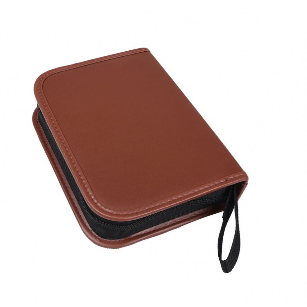 High Quality Brown Leather Golf Accessories Bag Large Capacity Multi-Functional Storage Set for Convenient Carry Multi-Purpose