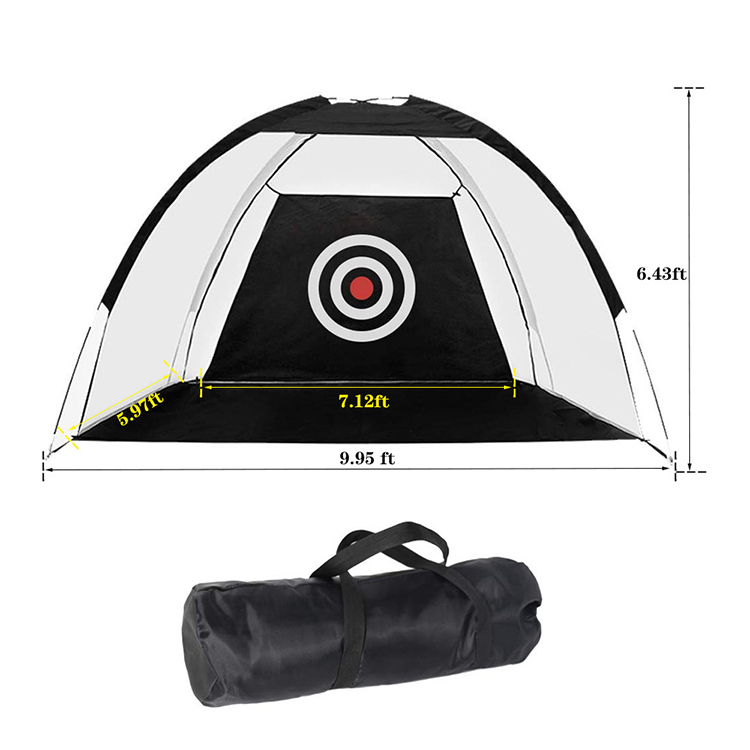Golf Training Aids Garden Grassland Practice Tent Tetoron Mesh Golf Hitting Cage 2M/3M Black/Green for Golfers' Equipment