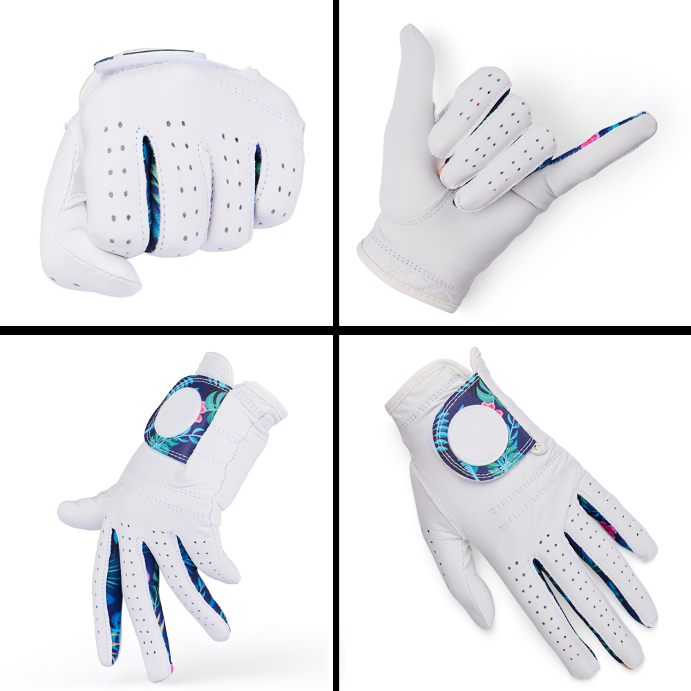 Professional Manufacture Cabretta Leather Golf Gloves Breathable Fabric Custom Logo Soft Material Durable sheepskin Golf Gloves
