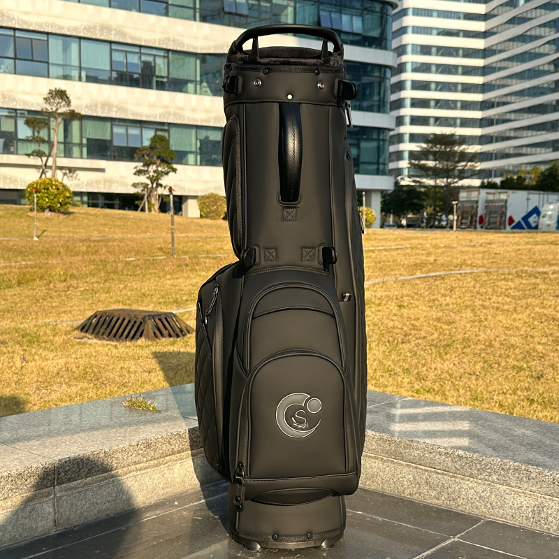 CS Luxury Good Quality Lightweight PU Customize Logo Golf Stand Bag For Golf Courses And Resorts