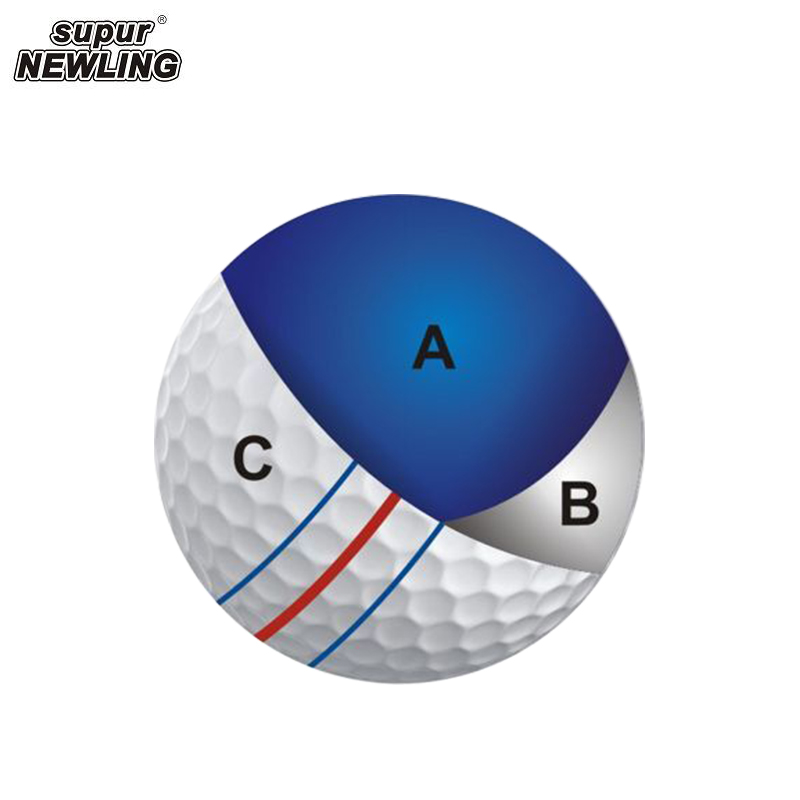 Custom Logo 3-piece Tournament Golf Ball Putting Practice Golf Balls with 3 Aiming Lines