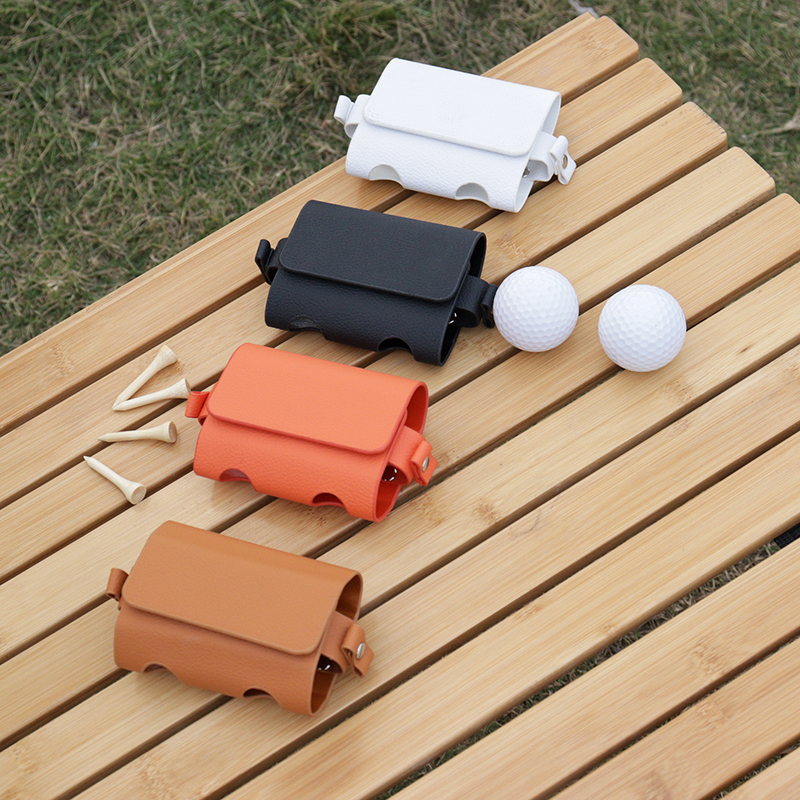 Premium PU Golf Ball Waist Bag Multi-Purpose Golf Carry Storage Case with Tees Holder Portable Golf Accessories for Golf Lovers