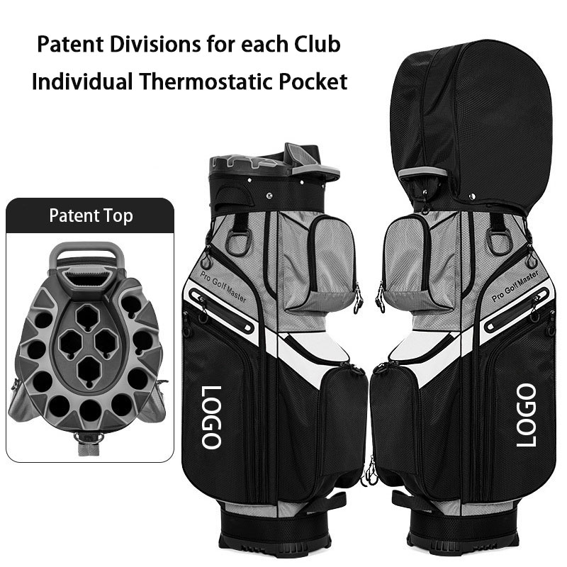Manufacturer Factory High Quality 14 Way Top with Full Length Dividers Bags Golf Customized Golf Club Bags Printing