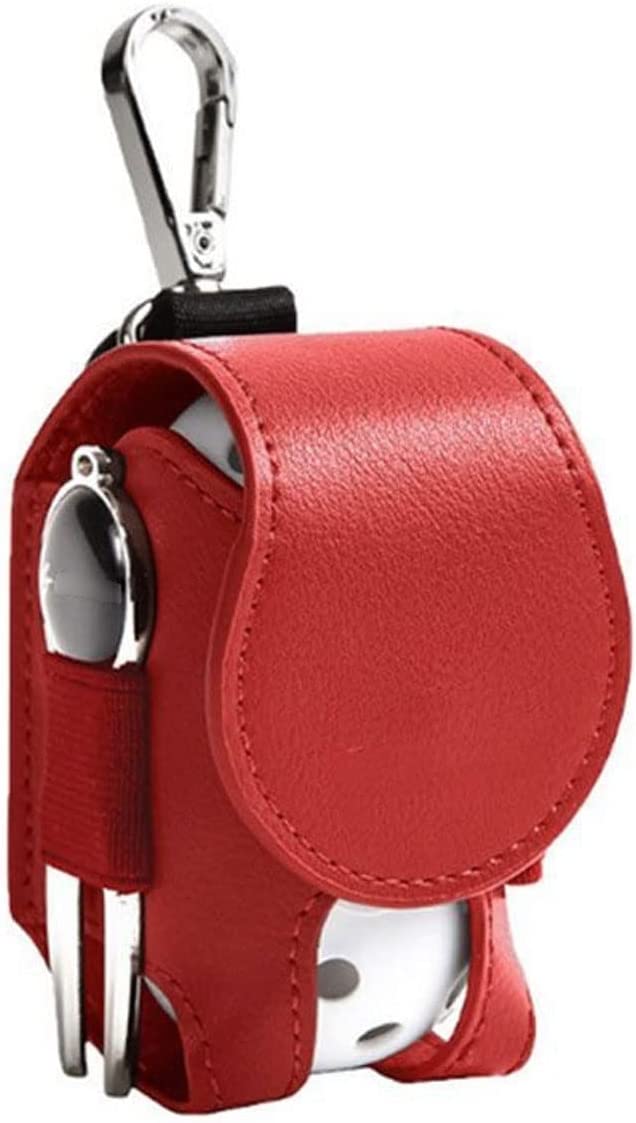 Leather Golf Ball Travel Bag Waist Storage Pouch Holder
