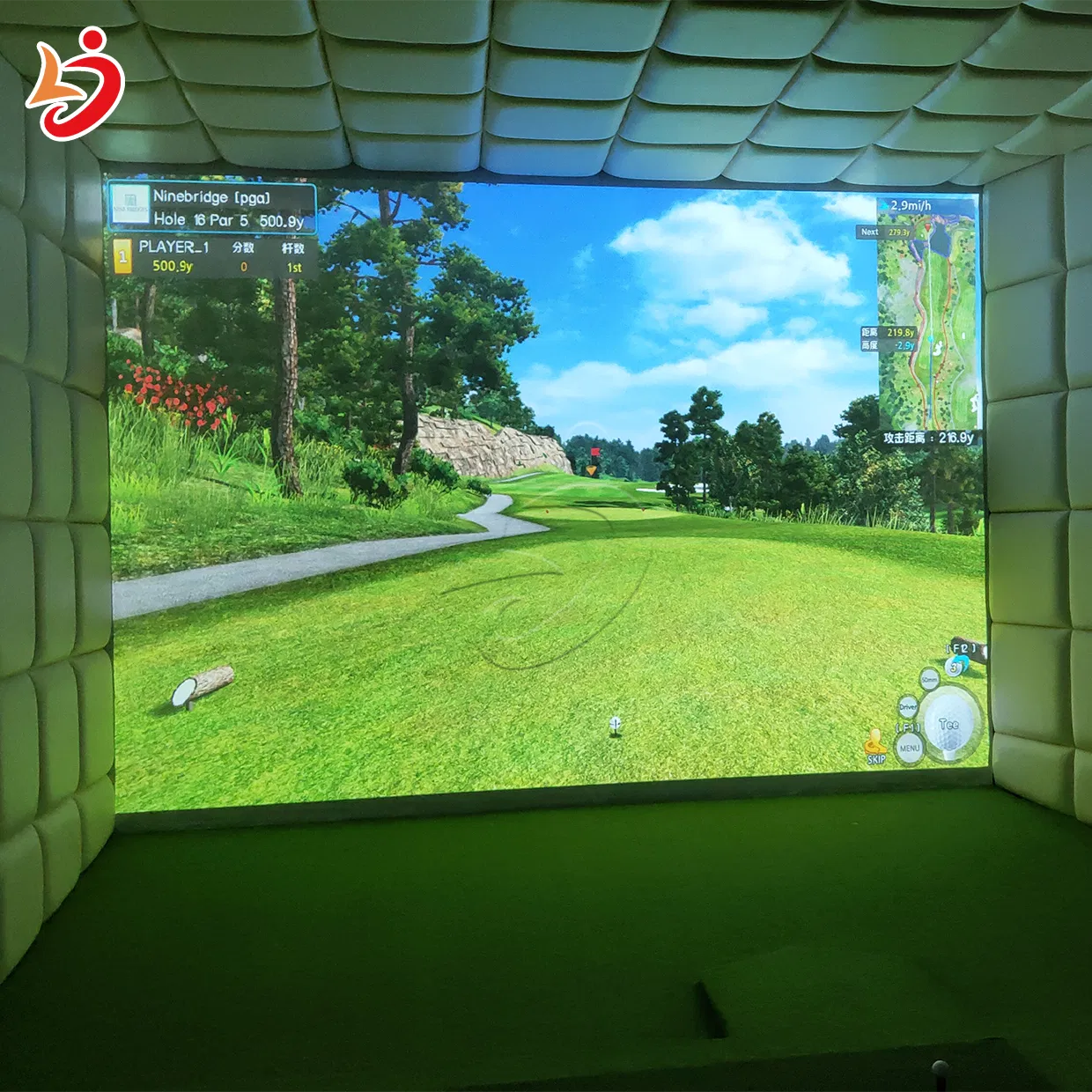 Adventure Park Indoor Home Entertainment Interactive Sport Golf Train Simulator System Projection Game Machine