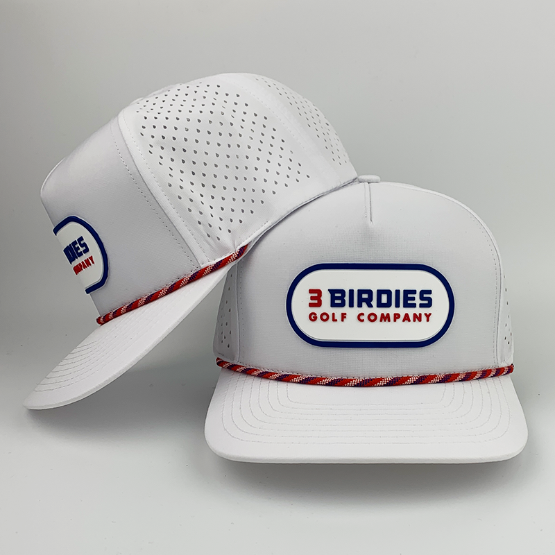 High Quality Men Snapback Gorras Custom 5 Panel Rope Laser Cut Performance Waterproof Sports Golf Hats Baseball Caps