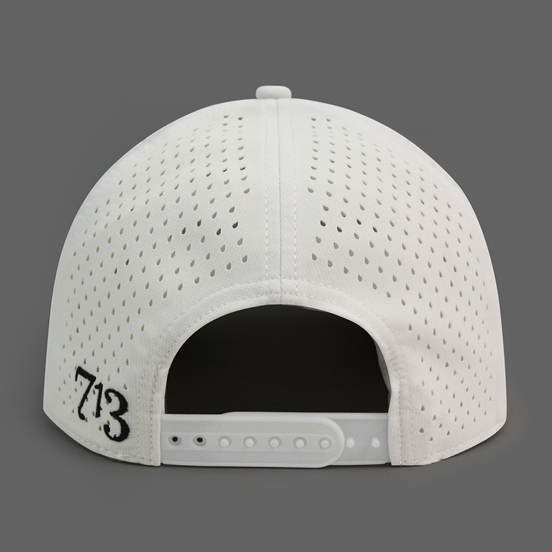 HS41 5 Panel White Black Waterproof Hat Men Baseball Caps For Man Women Laser Cut Golf Hat 3D Embroidery Logo Caps