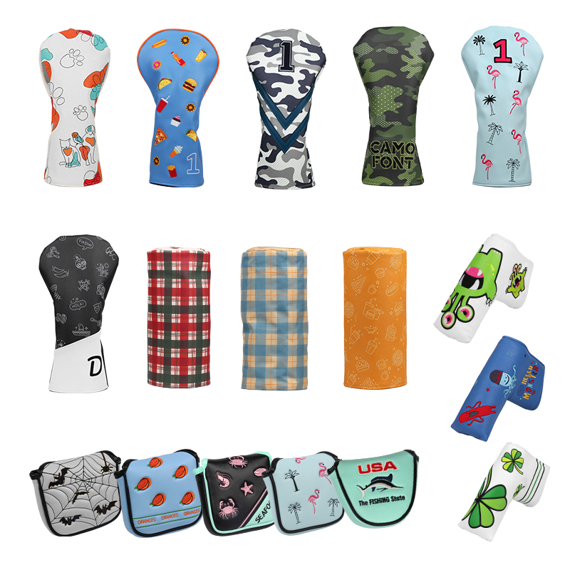 Leather Wholesale Wood Driver Iron Putter ODM Golf Head Cover OEM Golf Headcover Custom Golf Club Headcovers