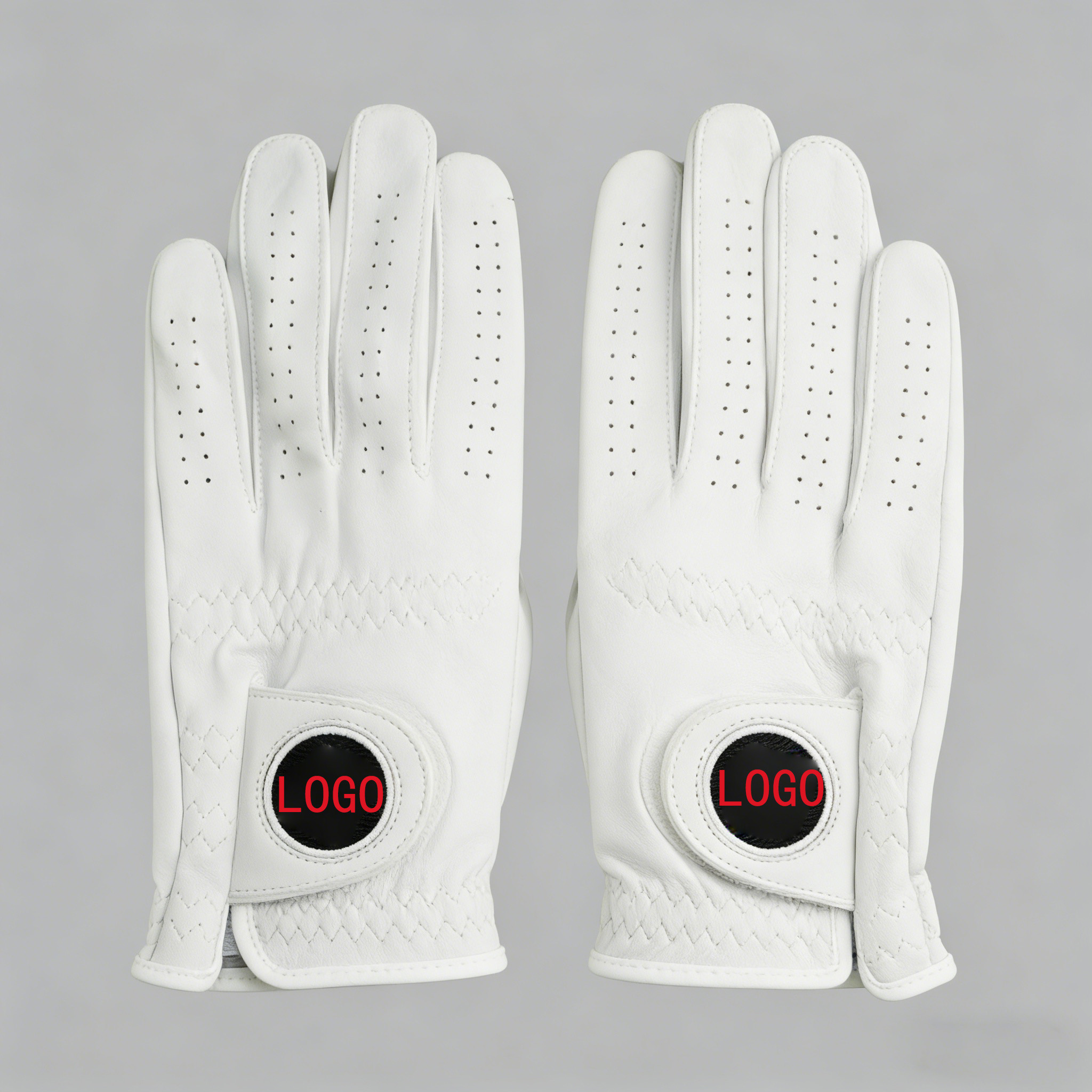 Custom Made Soft Cabretta Sheepskin Golf Gloves For Men Women High Quality Premium Summer Sports Gear Left
