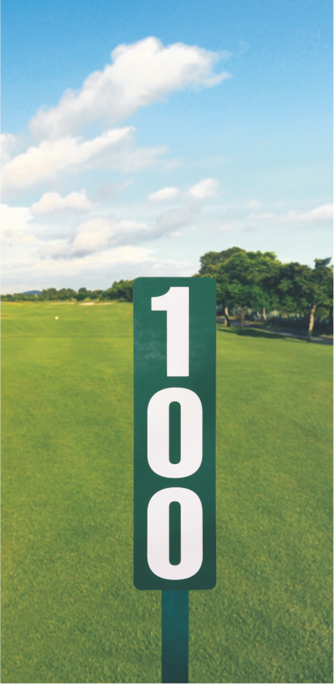 Golf Driving Range Distance Sign Golf Digital Sign Equipment Standard Distance Range Marker with Post