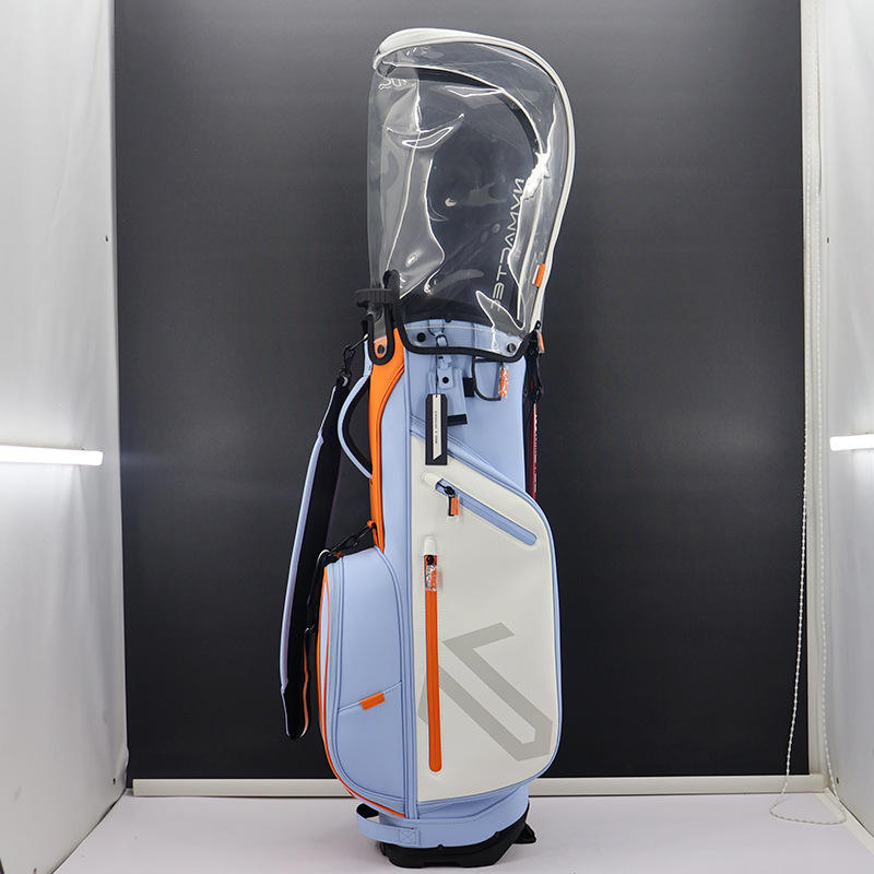 Custom Made Golf Club Bag Quality PU with Quality Accessories Classy PU Leather Golf Bag Stand Attachment Travel