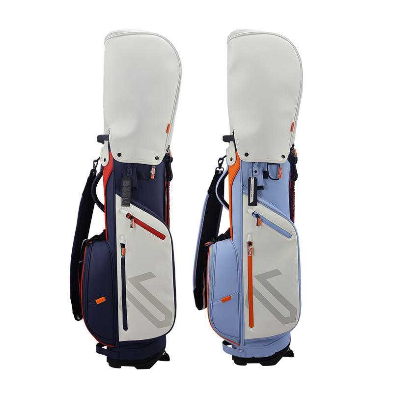Custom Made Golf Club Bag Quality PU with Quality Accessories Classy PU Leather Golf Bag Stand Attachment Travel