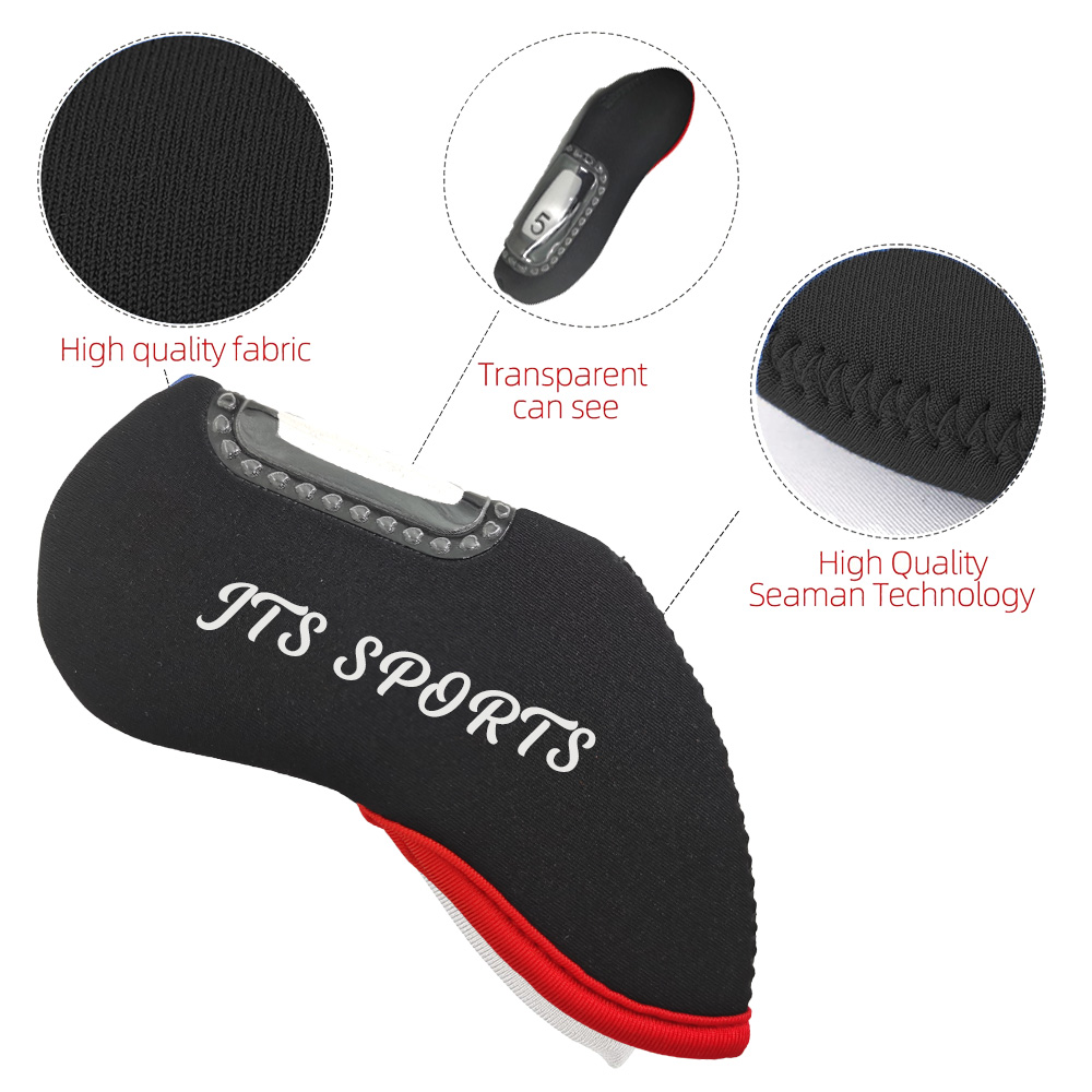 Factory Premium Bulk Golf Head Covers Printed Logo Design Golf Iron Club Headcover Set