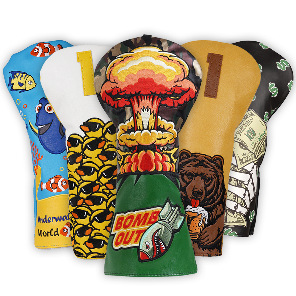 OEM Complex Design Golf Accessories Driver Cover Golf Headcover Golf Club Head Cover
