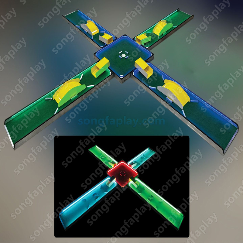 Indoor Mobile Mini Golf Course Square LED Golf Simulator Equipment Rentals Durable Amusement Park Playgrounds Songfa Brand
