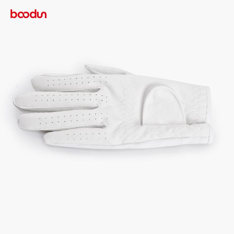 Wholesale Custom DDP Made Golf Gloves Summer Sports Gloves Men Left Leather PU Solid White Softness Golf Gloves