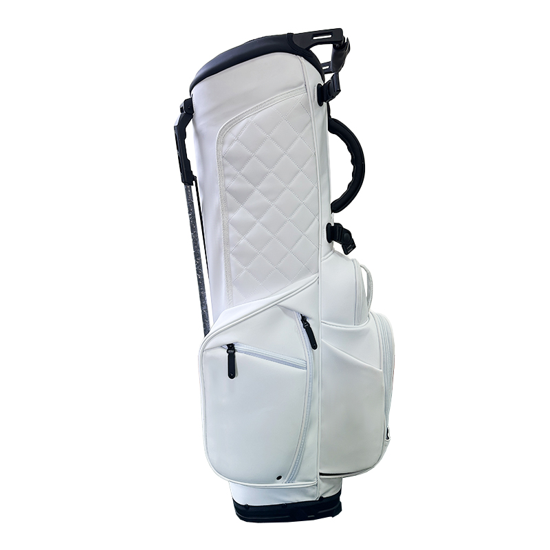 FL OEM Custom Logo Embroidery Print White PU Matte Material Waterproof Golf Stand Bags for Men and Women