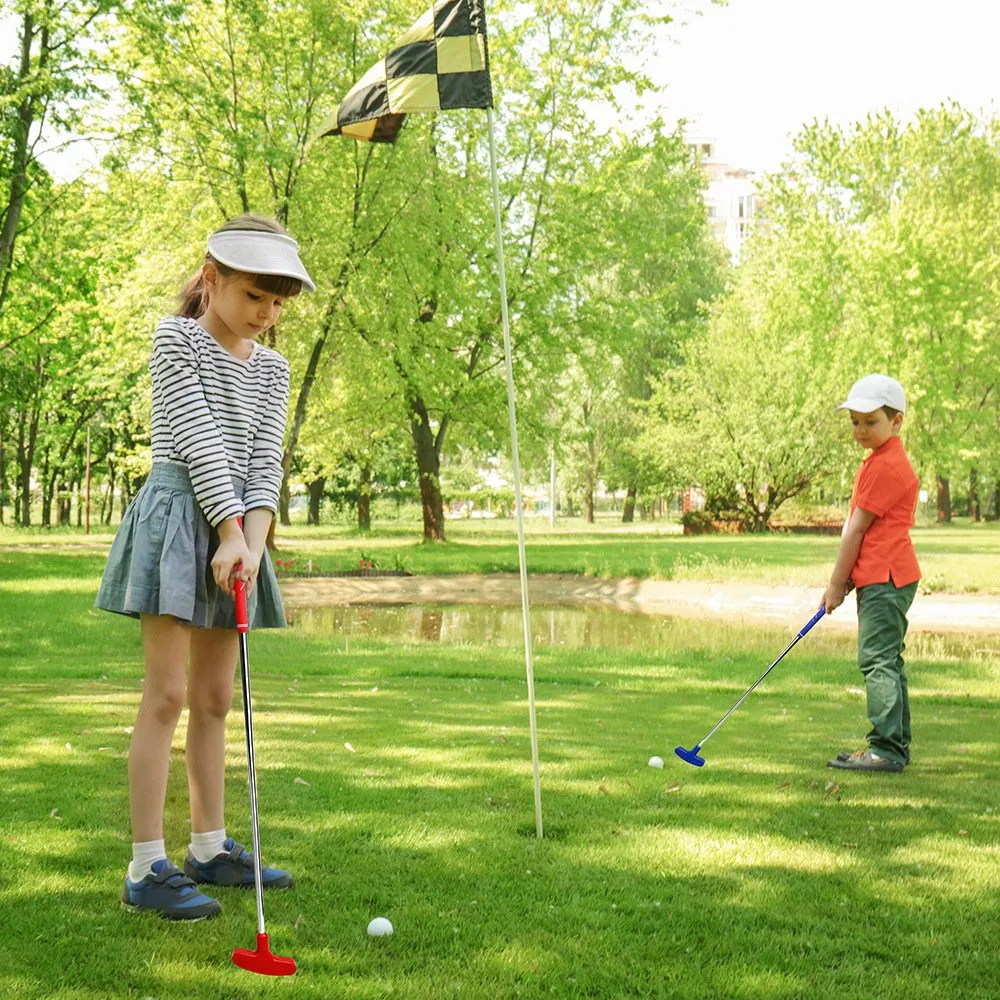 Kids Stainless Steel Golf Putter Double Side Rubber Head Junior Golf Club