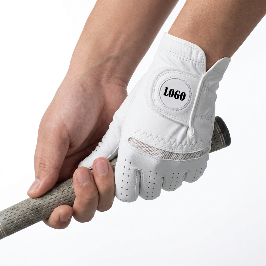 Wholesale Professional Cabretta Genuine Leather Golf Gloves with Custom Logo Right Hand for Sports and Cycling