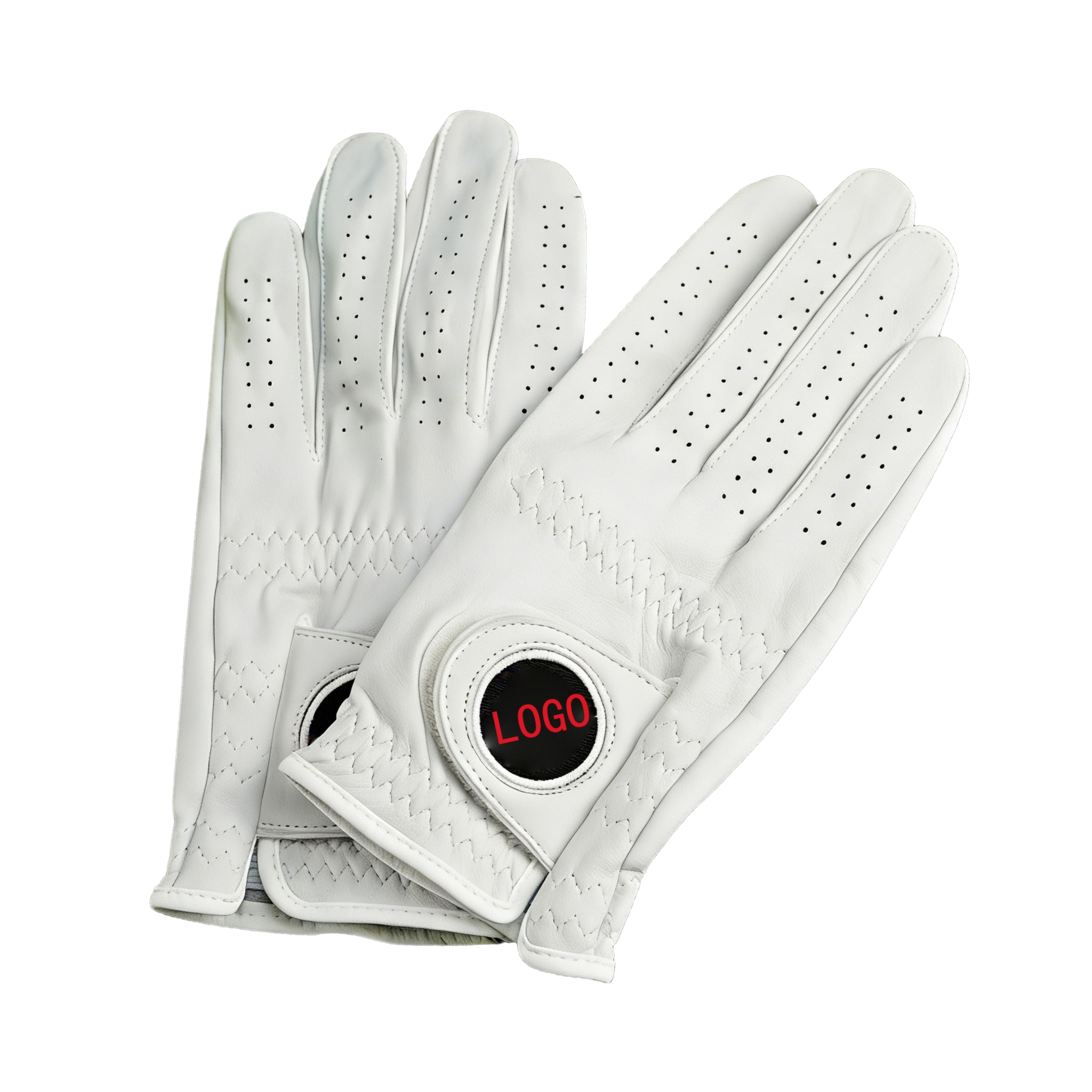 Custom Made Soft Cabretta Sheepskin Golf Gloves For Men Women High Quality Premium Summer Sports Gear Left
