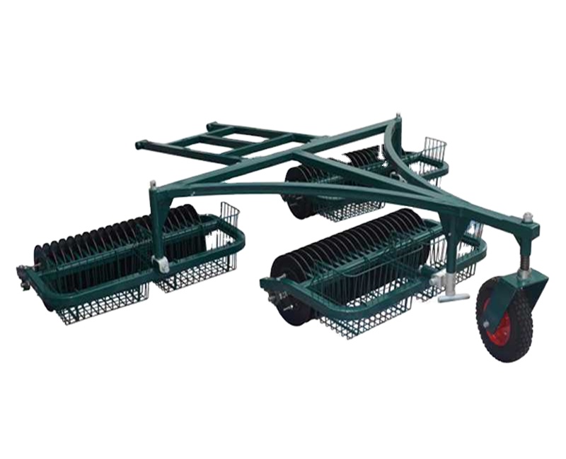Golf Course Equipment Golf Range Picker 3 Section Golf Ball Pick up Harvester Machine With Basket