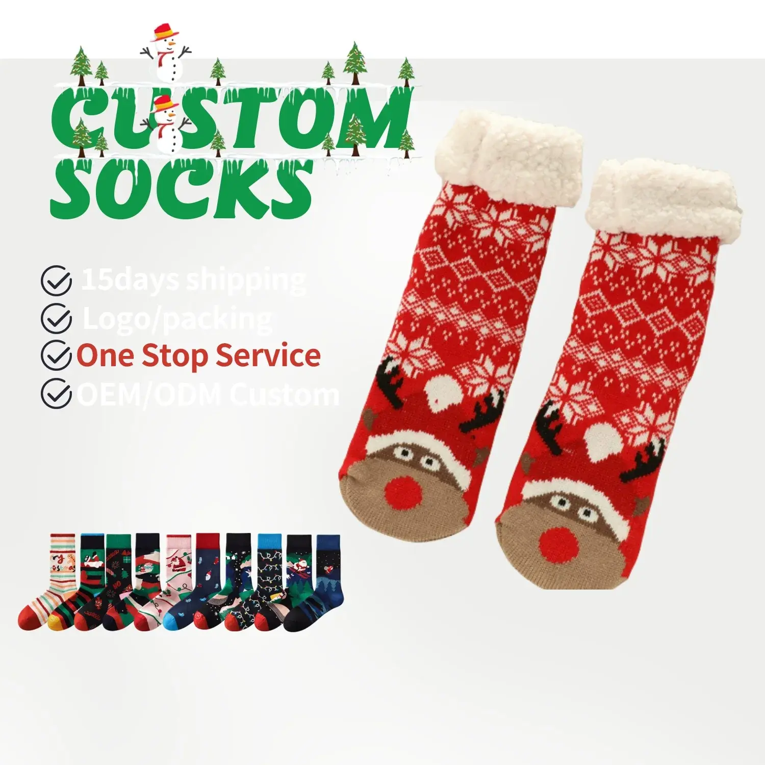 Wholesale Cmax Winter Thick Sock for Women Soft and Warm Sock for Christmas Floor Sock Home Sock Indoor 3D Decorations Manufacturers, Factories