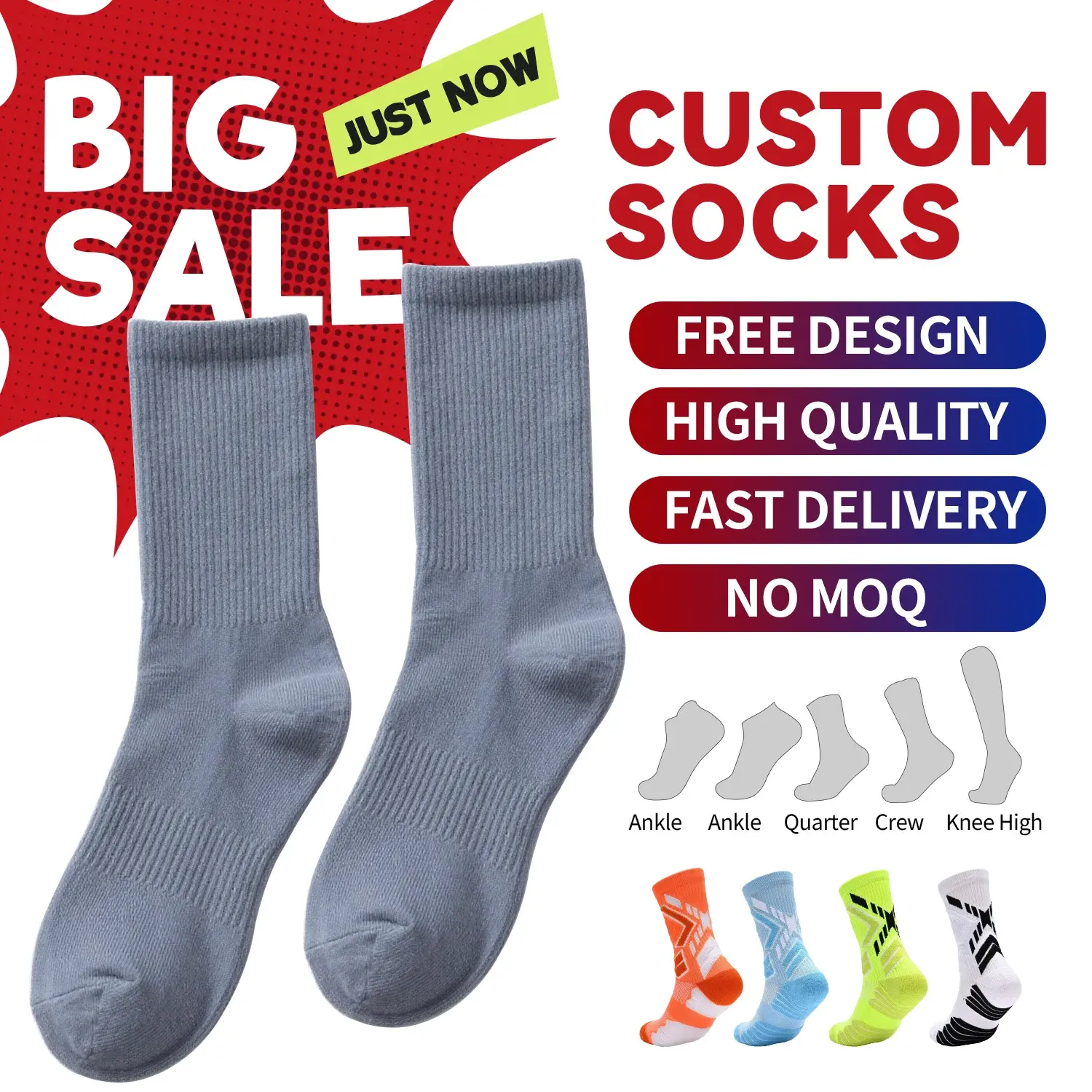 Wholesale Cmax Big Sale SPORTS Custom logo Oem Crew Breathable Knitted Sporty Design Wholesale Socks Manufacturers, Factories