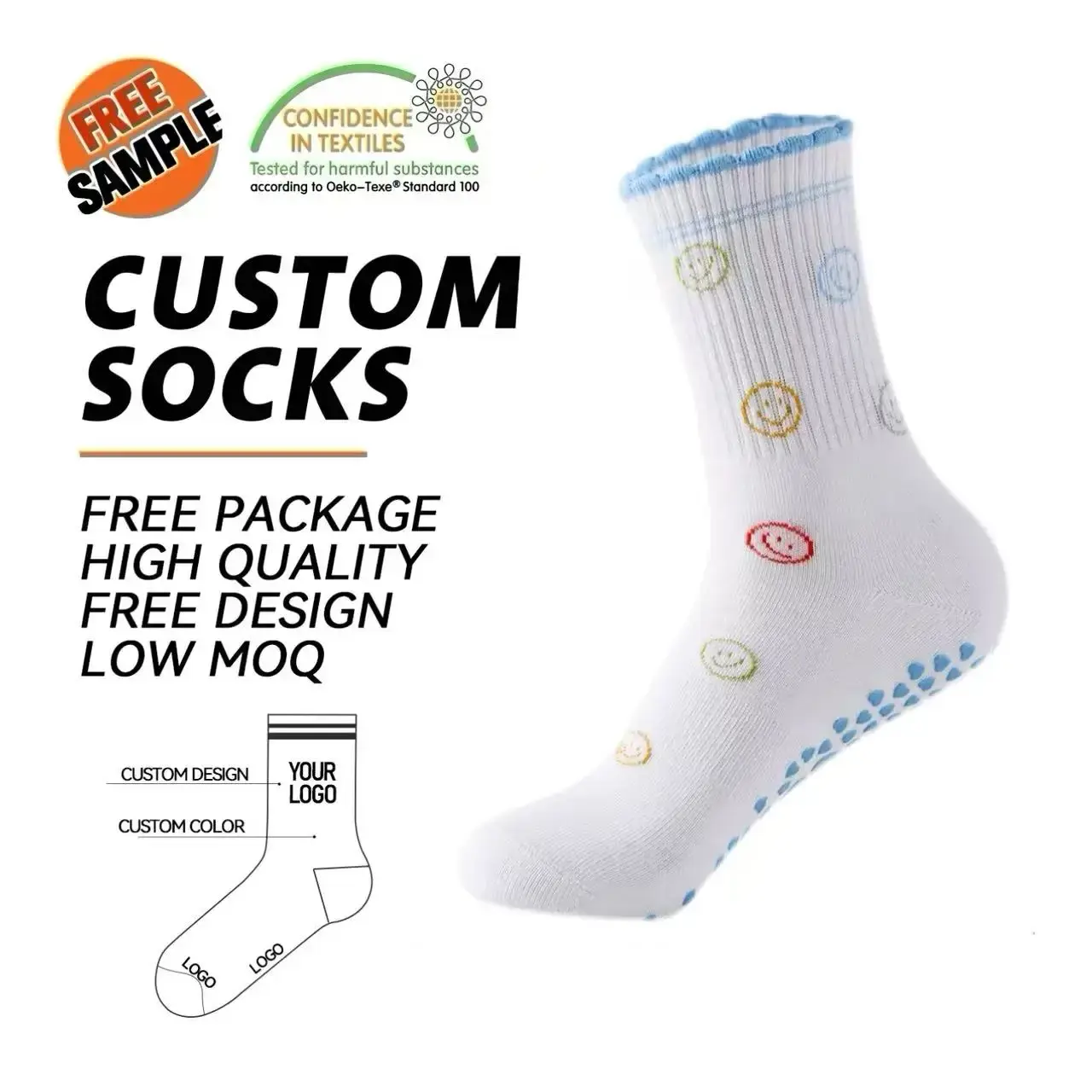 Wholesale Breathable Nylon/Cotton Grip Running Socks-Thin Casual Design OEM Service Supplier, Factory