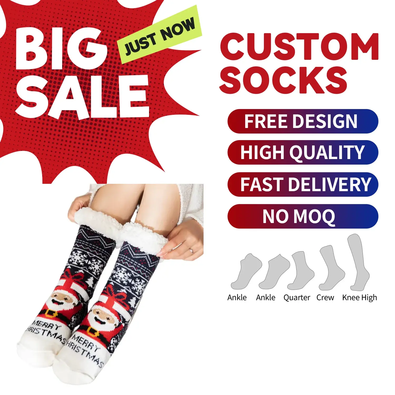 China Christmas Women's Fuzzy Slipper Socks Fleece Christmas Slipper Socks Thick Warm Xmas Slipper Socks for Christmas Supplier, Factories