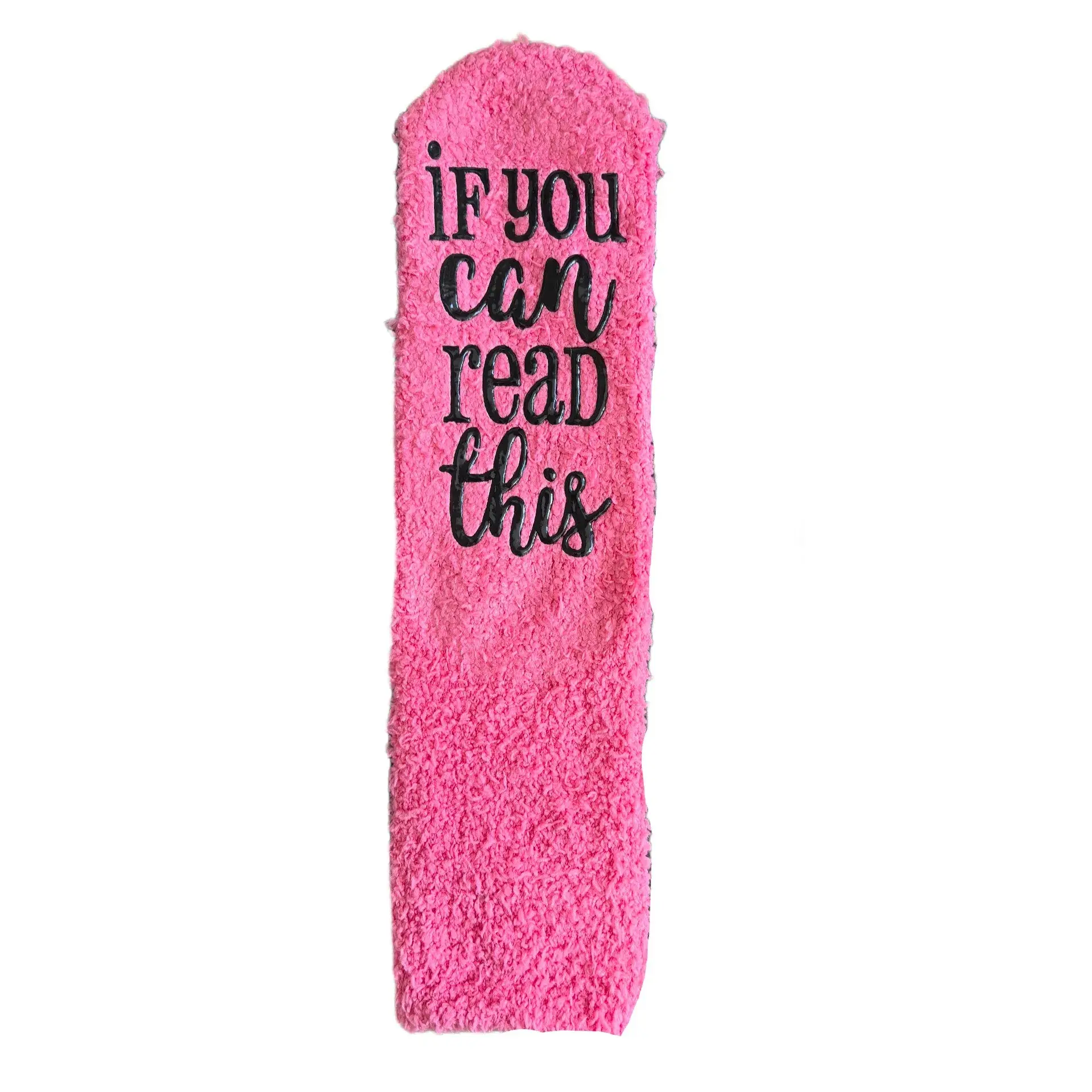 China Custom if You Can Read This Bring Me Some Fuzzy Funny Saying Crew Socks Christmas Unisex Gift Manufacturers, Factory