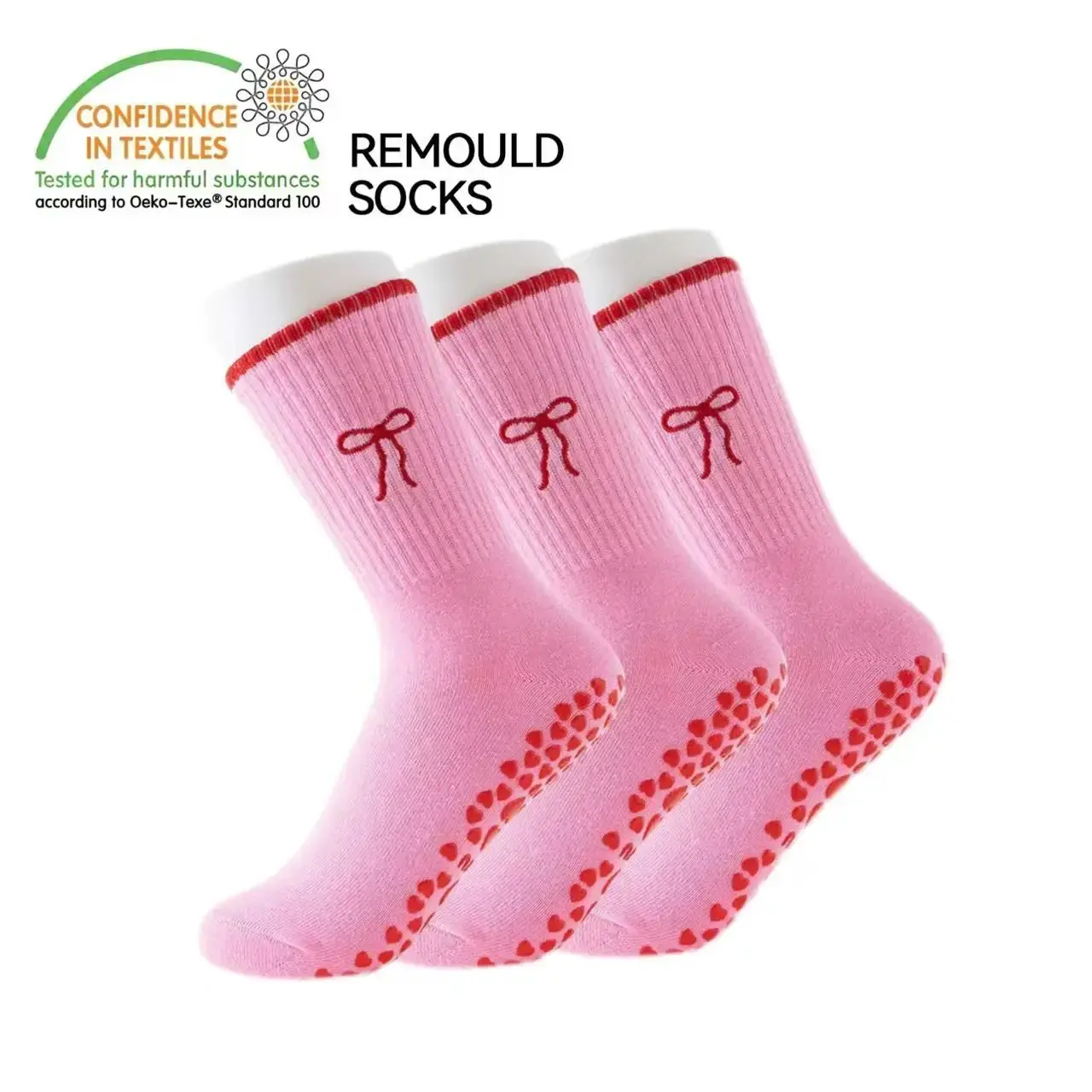 Wholesale OEM Custom Anti-Slip Grip Women's Pilates Yoga Socks High Crew with Ruffle Design Thin Cotton Embroidered Logo Knitted Technics Manufacturers, Supplier