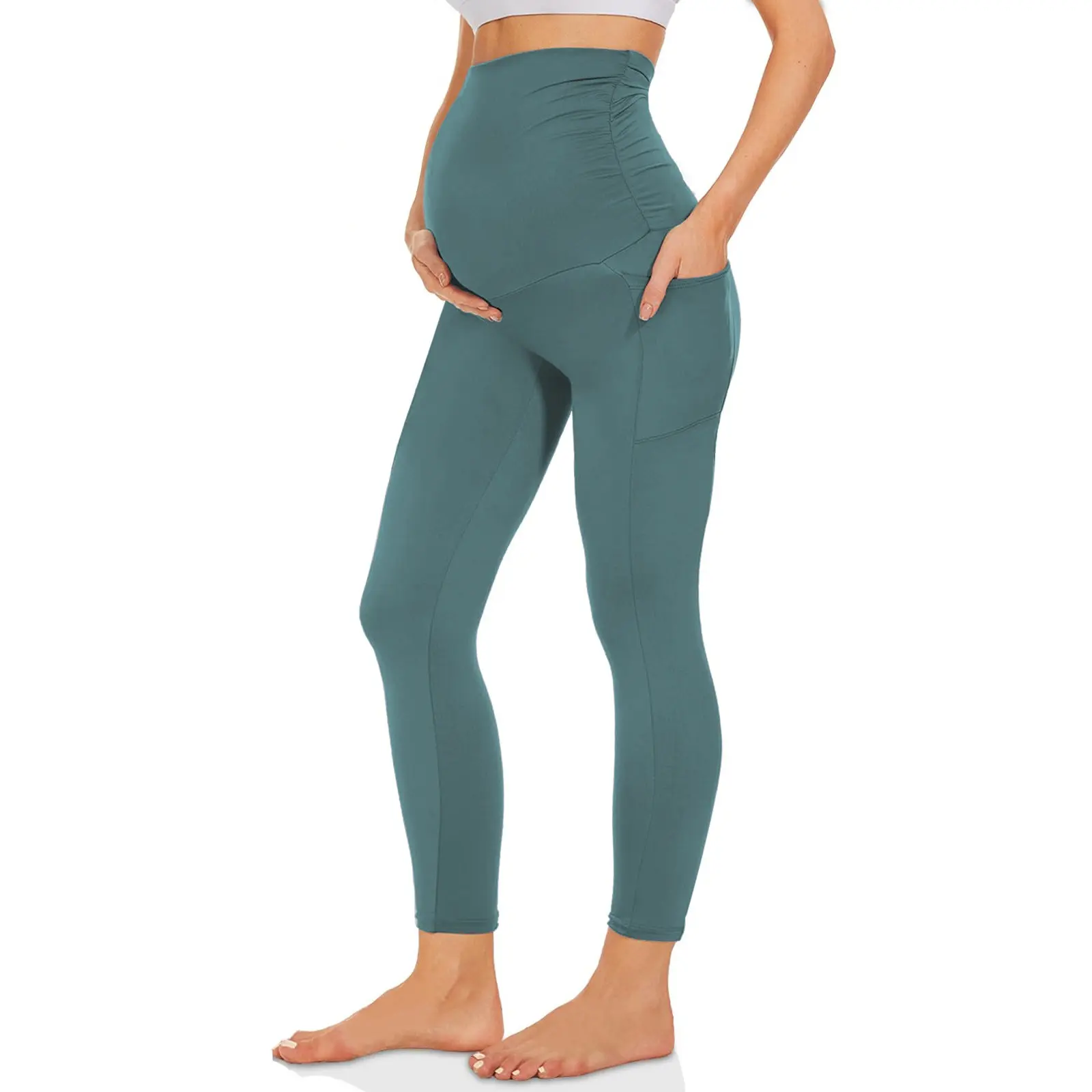 China Women's Maternity Pregnancy Leggings with Pockets Manufacturers, Factories