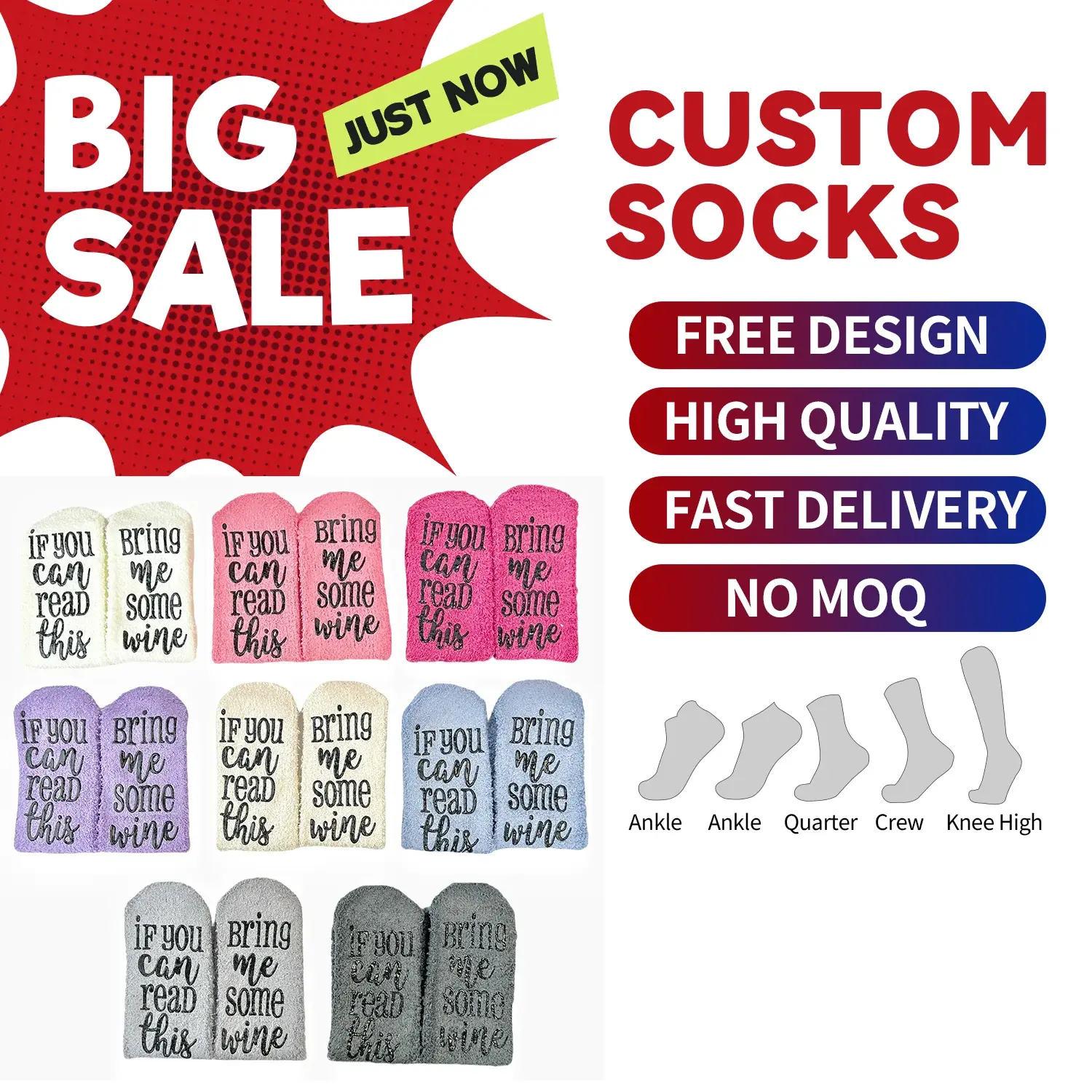 China Custom Fuzzy Funny Socks