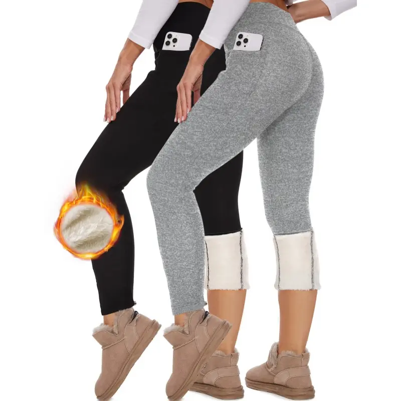 Wholesale Women's Sherpa Fleece Lined Warm Leggings Manufacturers, Factory