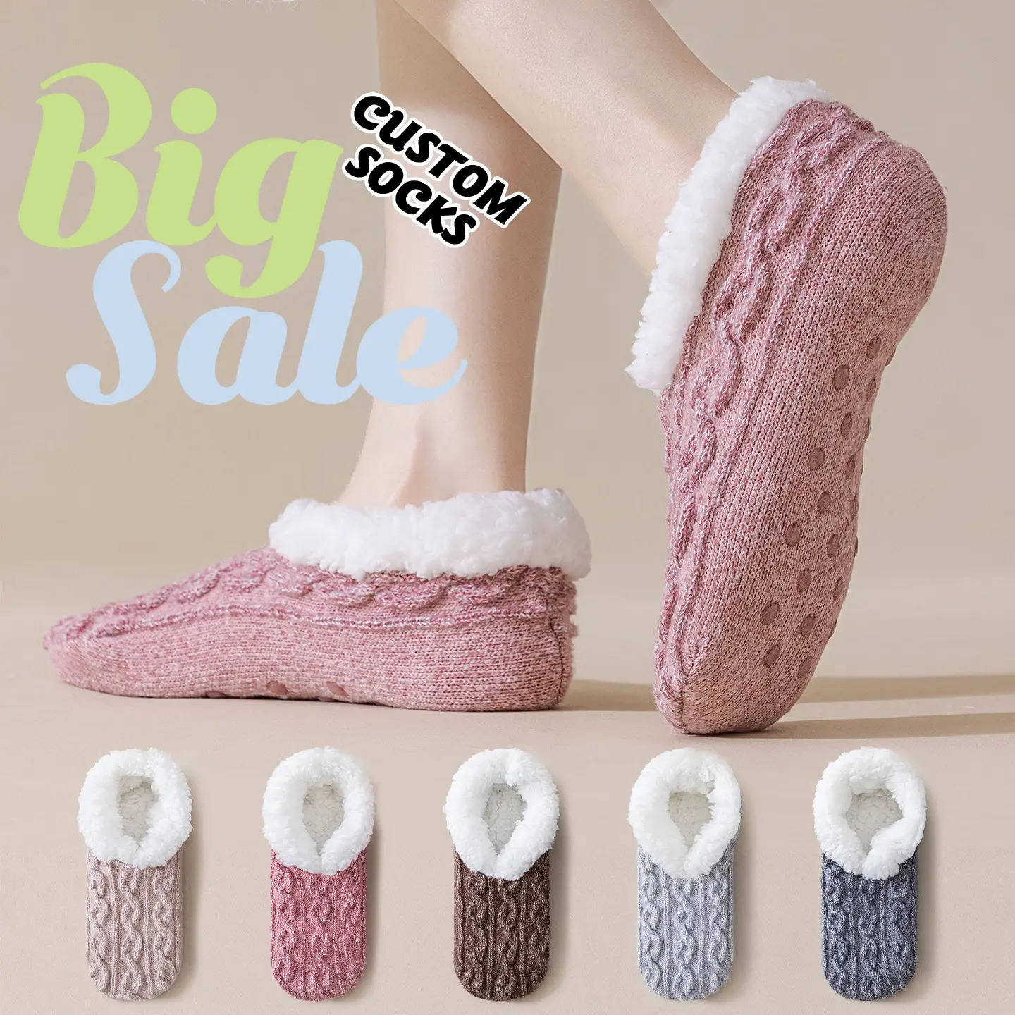 China Winter Essential High Quality Indoor Home Slipper Socks Winter Warm Non-slip Sleep Socks Women Floor Socks Manufacturers, Factories