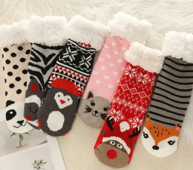 Wholesale Cmax Winter Thick Sock for Women Soft and Warm Sock for Christmas Floor Sock Home Sock Indoor 3D Decorations Manufacturers, Factories