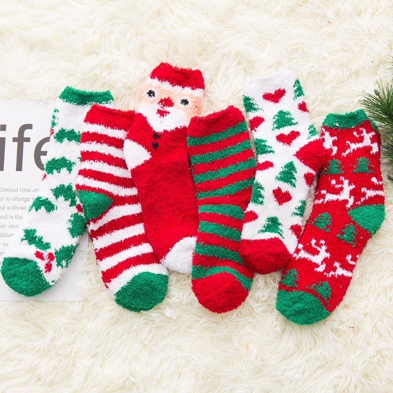Wholesale Christmas Holiday Socks Warm Winter Cozy Socks Fuzzy Socks Manufacturers, Supplier