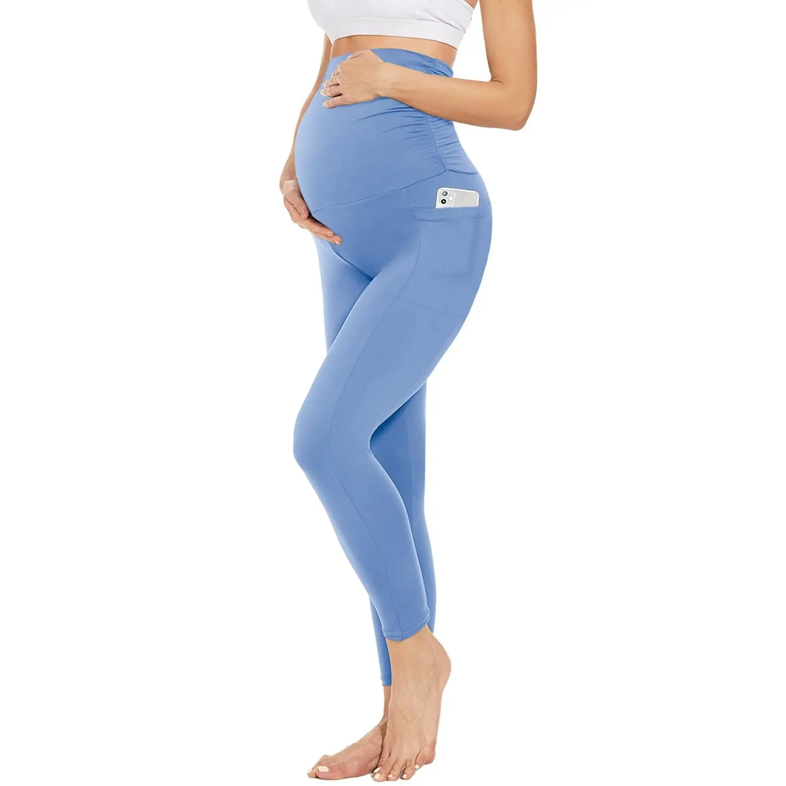 China Women's Maternity Pregnancy Leggings with Pockets Manufacturers, Factories