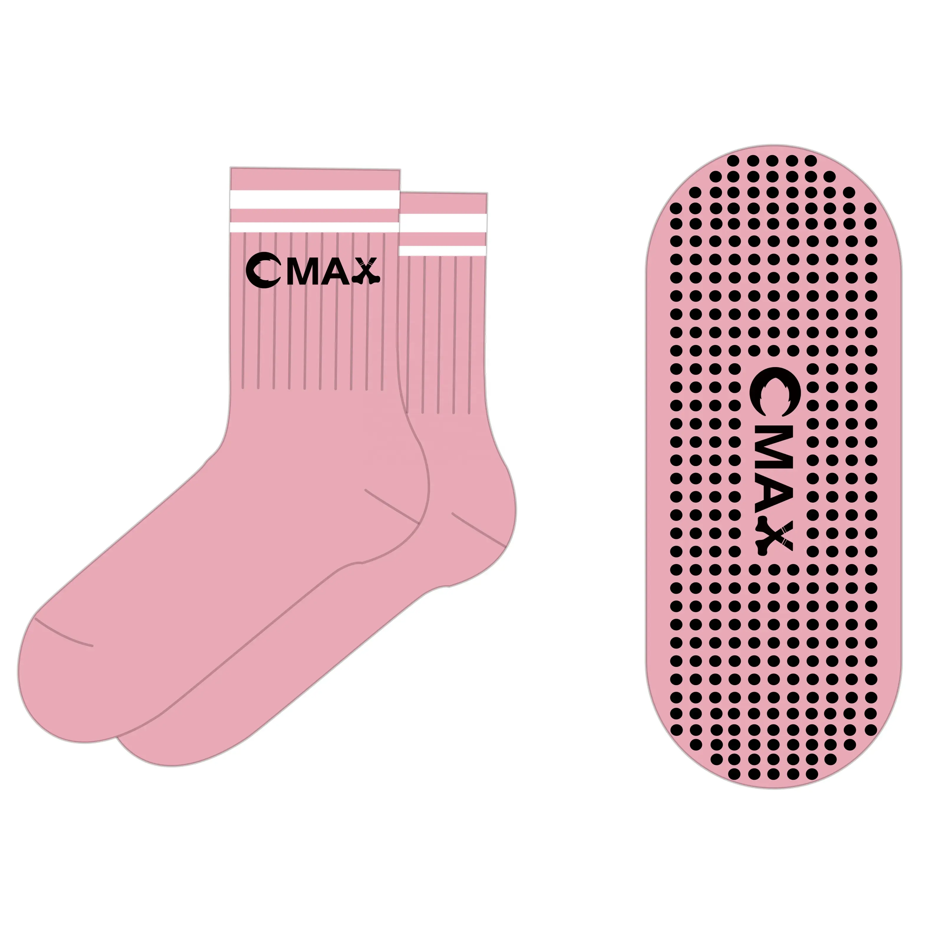 China CMAX Custom Design Pilates Socks With Grips Cotton Non-slip Ruffle Yoga Socks for Women Manufacturer, Supplier
