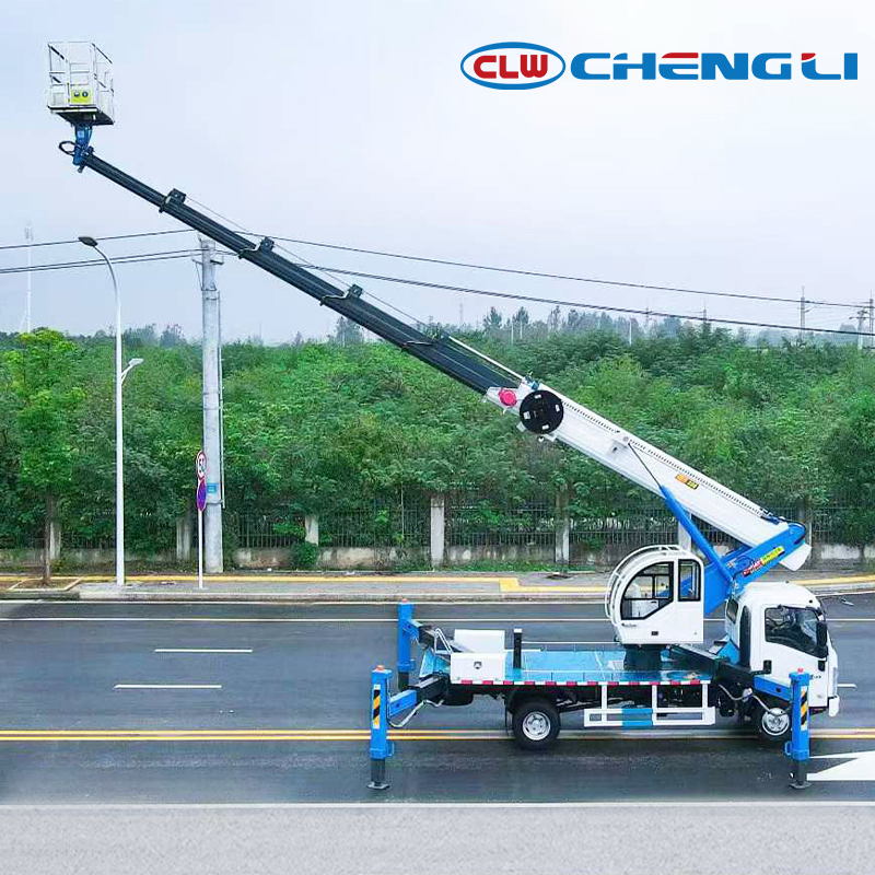 30-33-35m Telescopic Straight Boom Bucket Aerial Working Platform Truck for Light Installation
