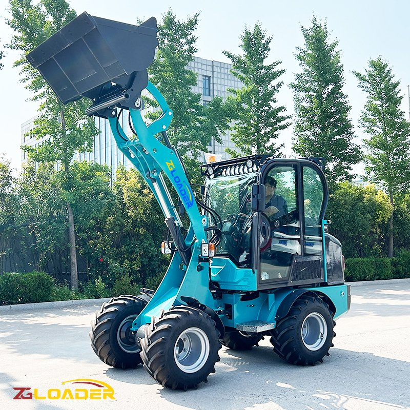 Myzg Zg1090 1-Ton Hydrostatic Drive Telescopic Boom Loader with Rops Cabin for Agricultural Use Mini Wheel Loader
