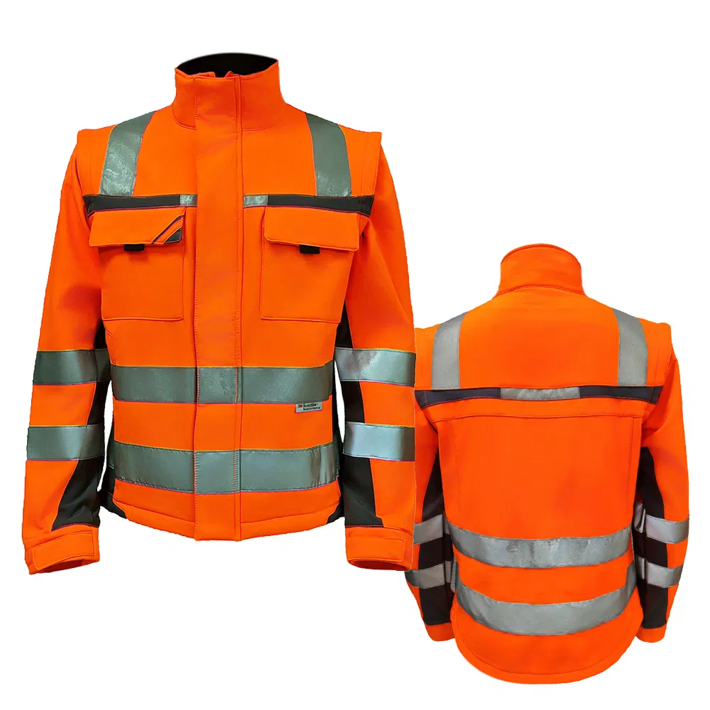Heavy Duty Hi Vis Reflective Workwear Jacket - Waterproof Windproof for Winter Work Outdoor Jacket