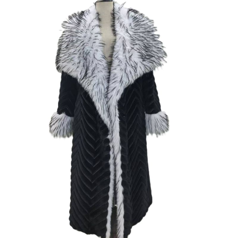 Women's Extra Warm Longline Knee-Length Winter Coat - Eco-Friendly Faux Fur Insulated Outerwear
