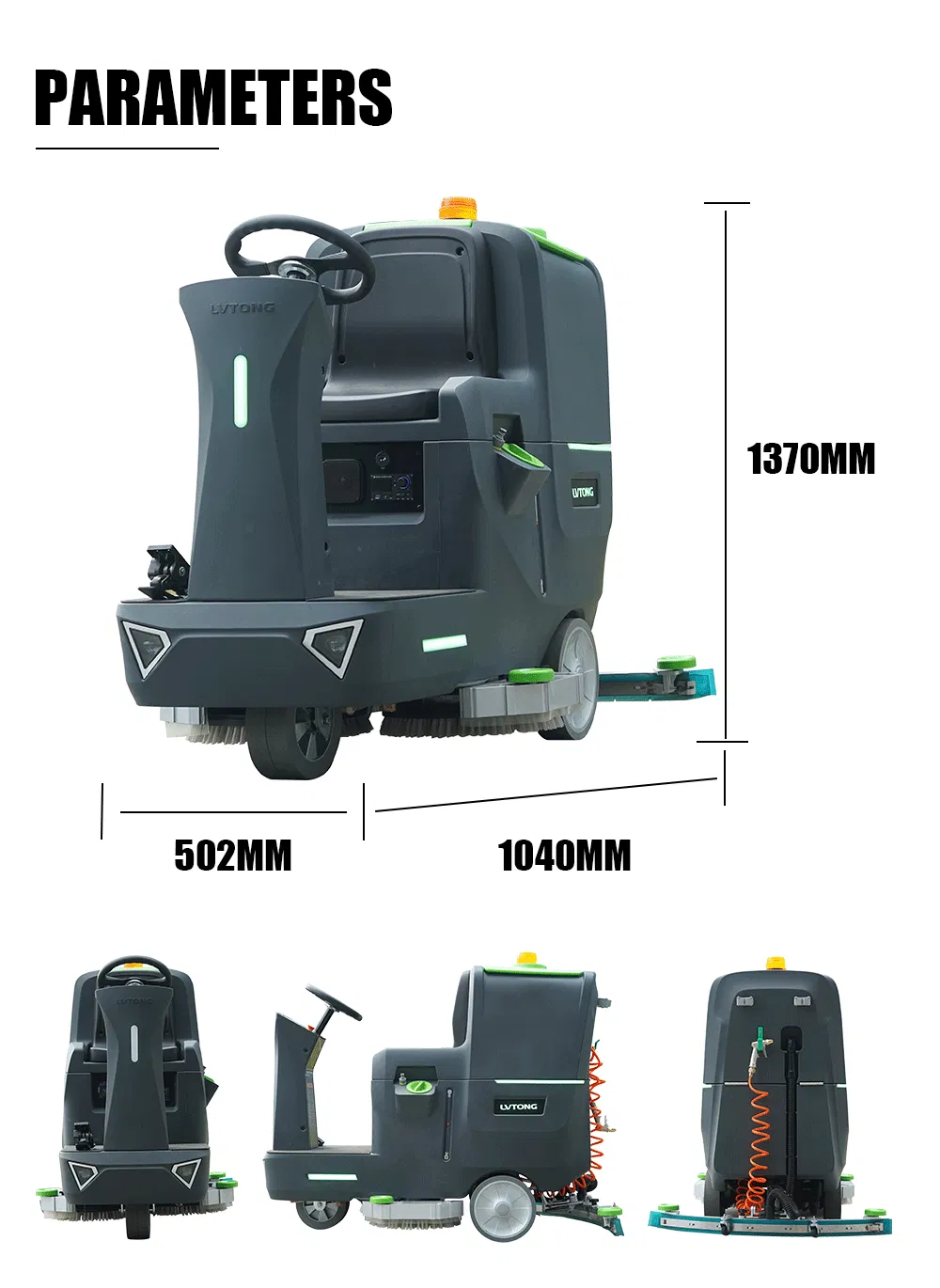 Commercial Industrial Automatic Floor Scrubber Machine for Large Area Cleaning High Efficiency Performance